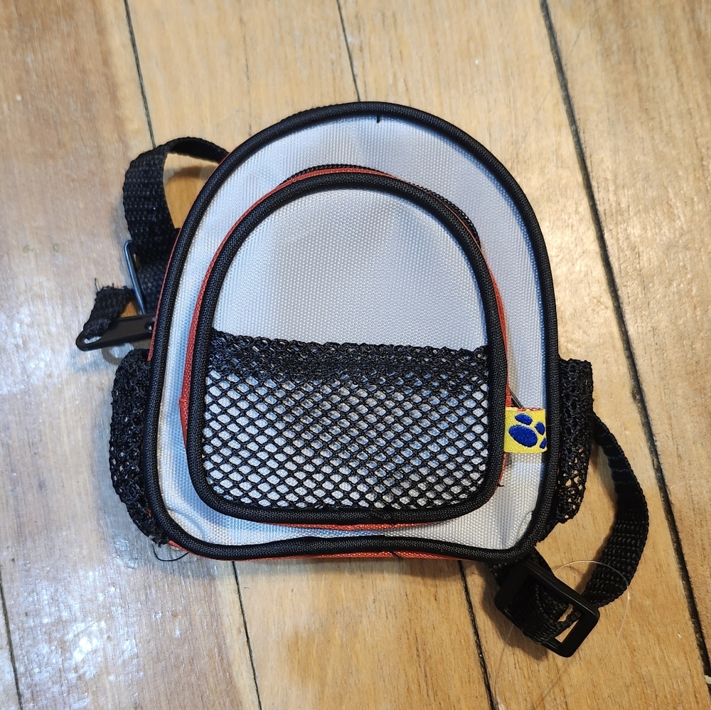 Build A Bear Workshop Red And Gray 2 Pocket Zip Mini Backpack